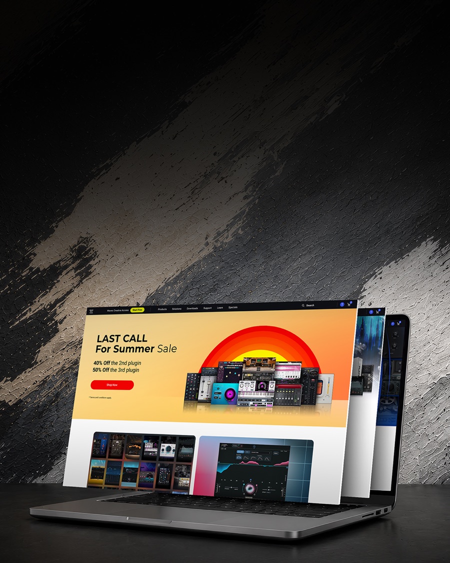 Waves Audio sales campaign hero visual, mobile