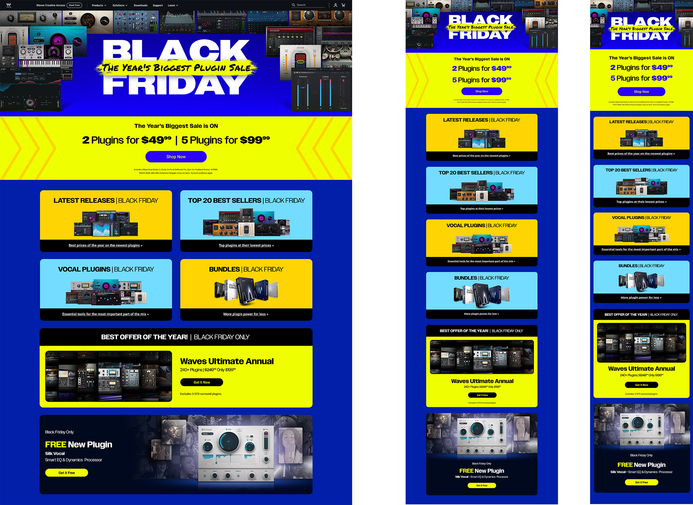 Early Black Friday to Cyber Monday responsive assets visual