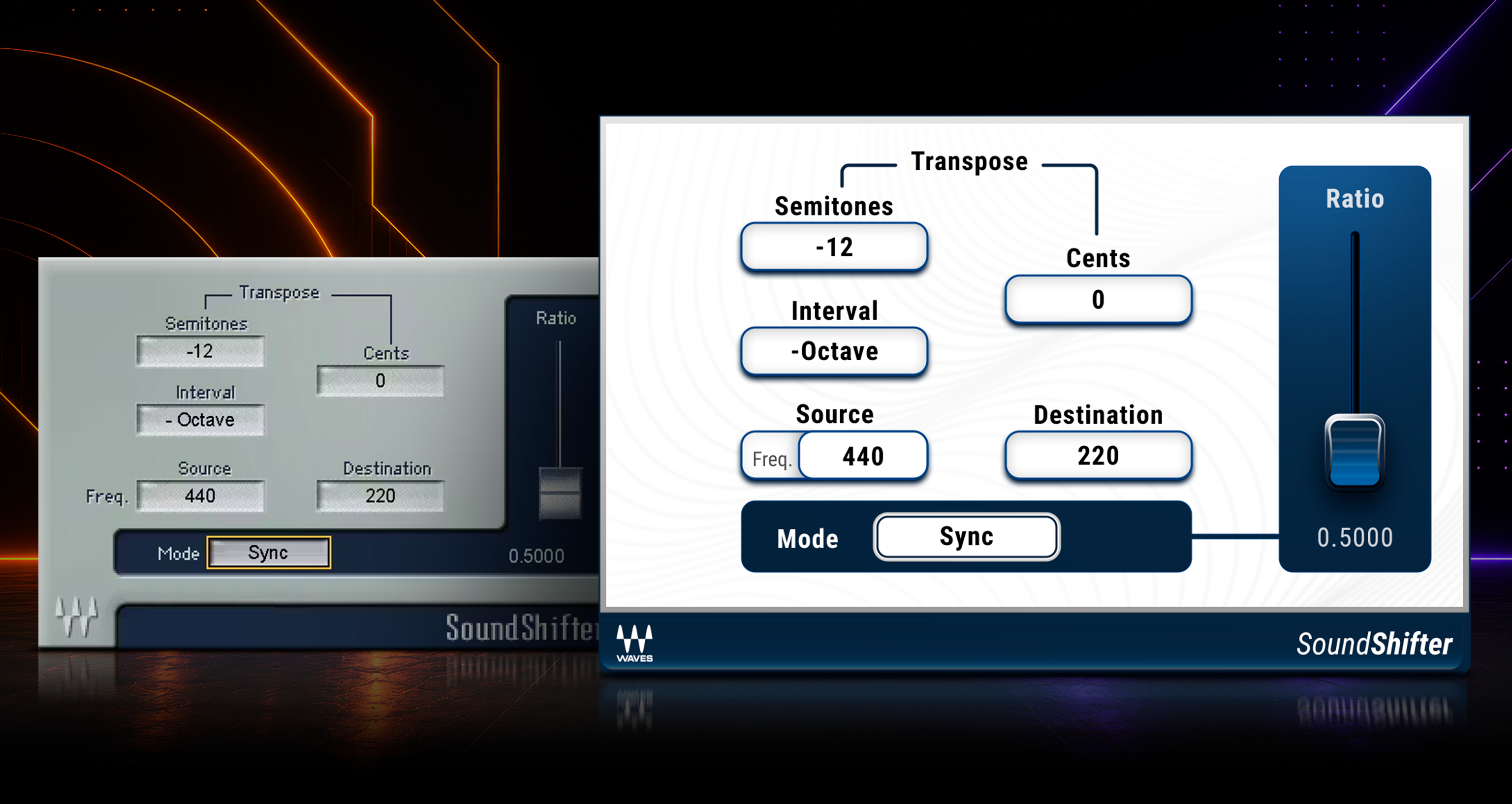 SoundShifter before/after visual