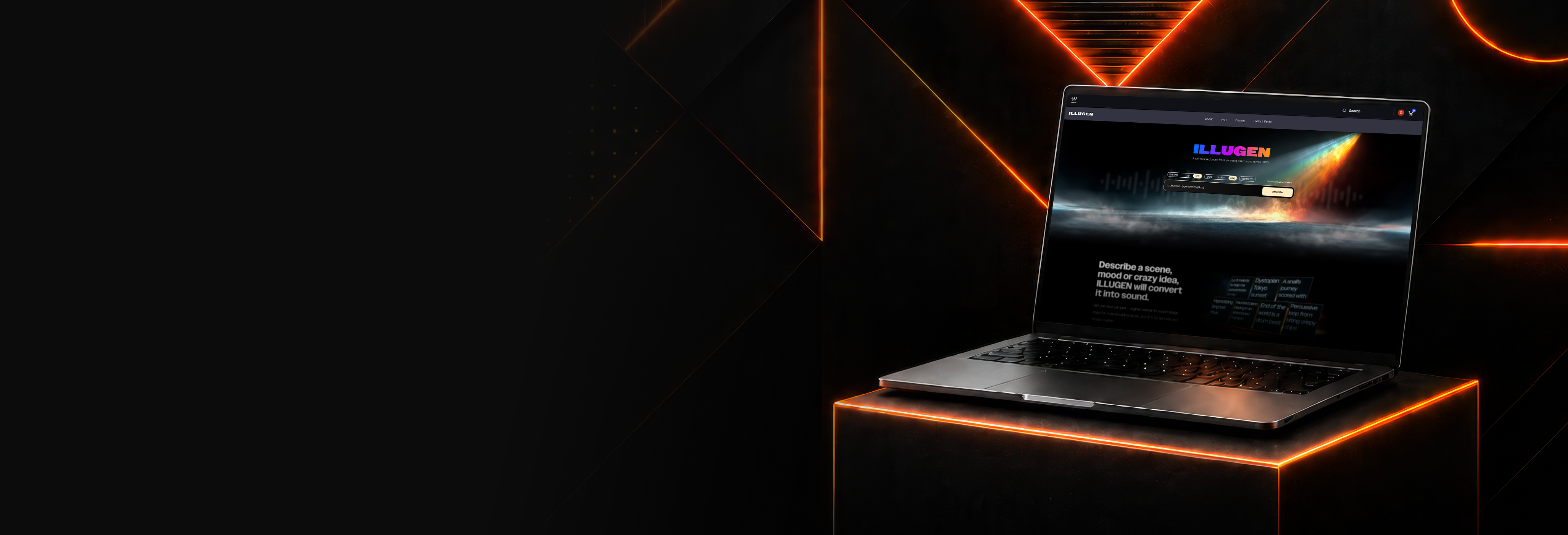 IlluGen landing page hero visual