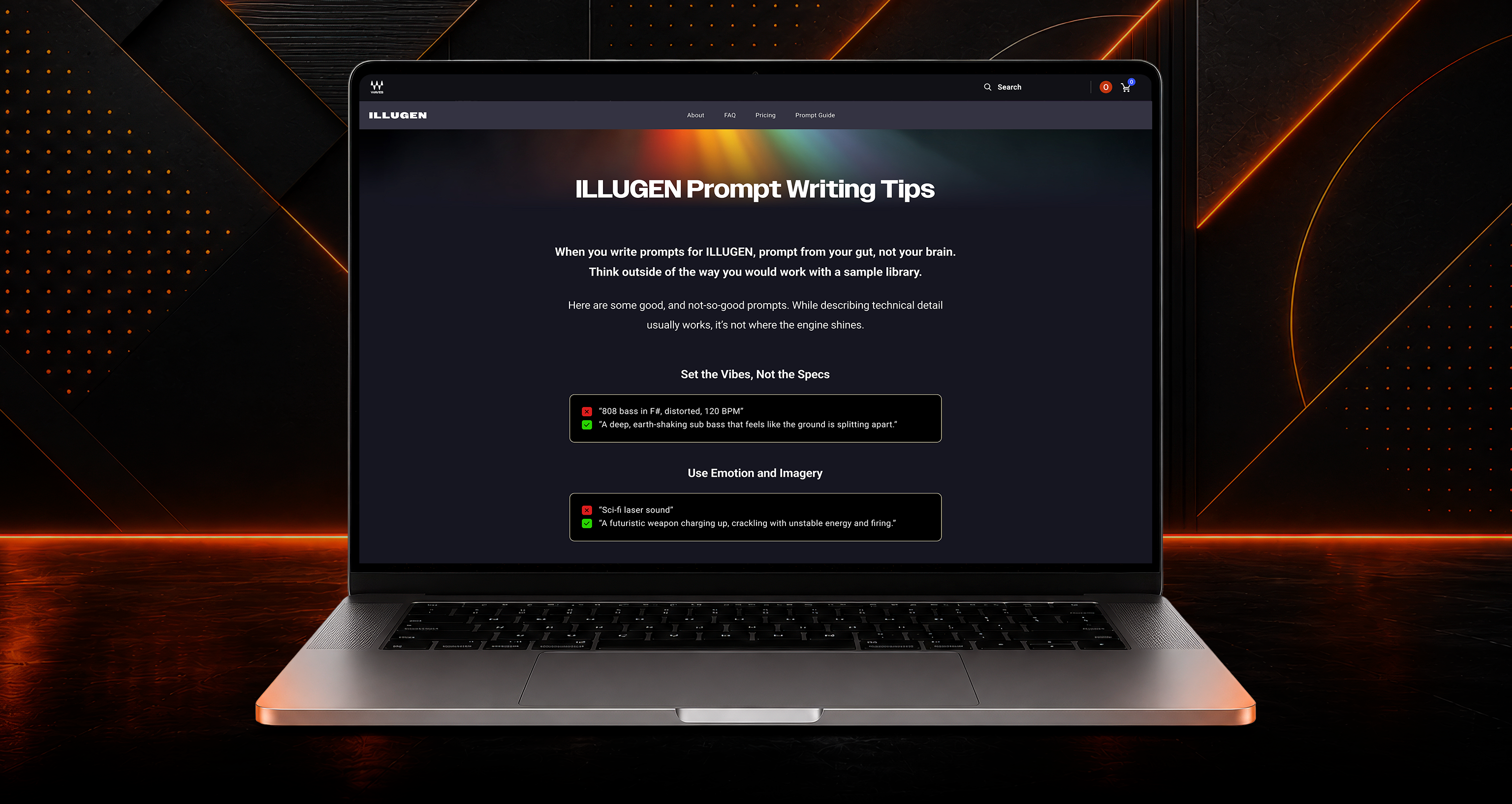IlluGen prompt writing tips page visual