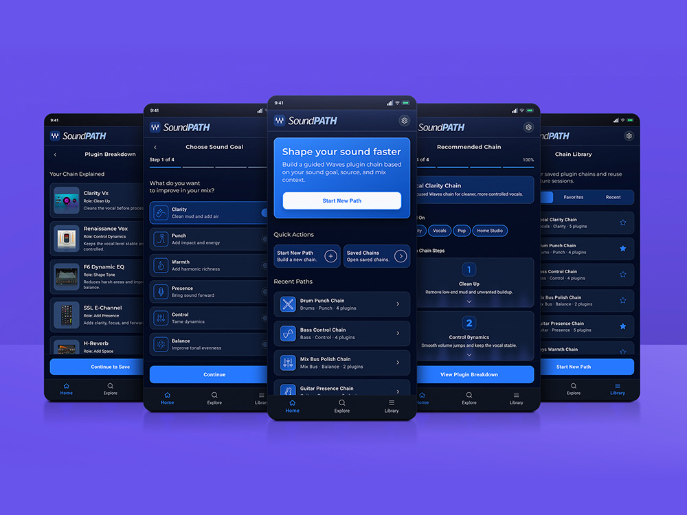 SoundPath app mockup