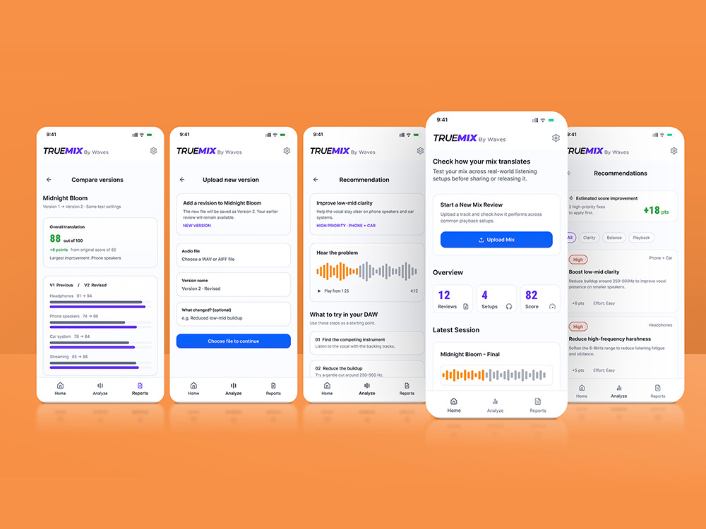TrueMix app mockup