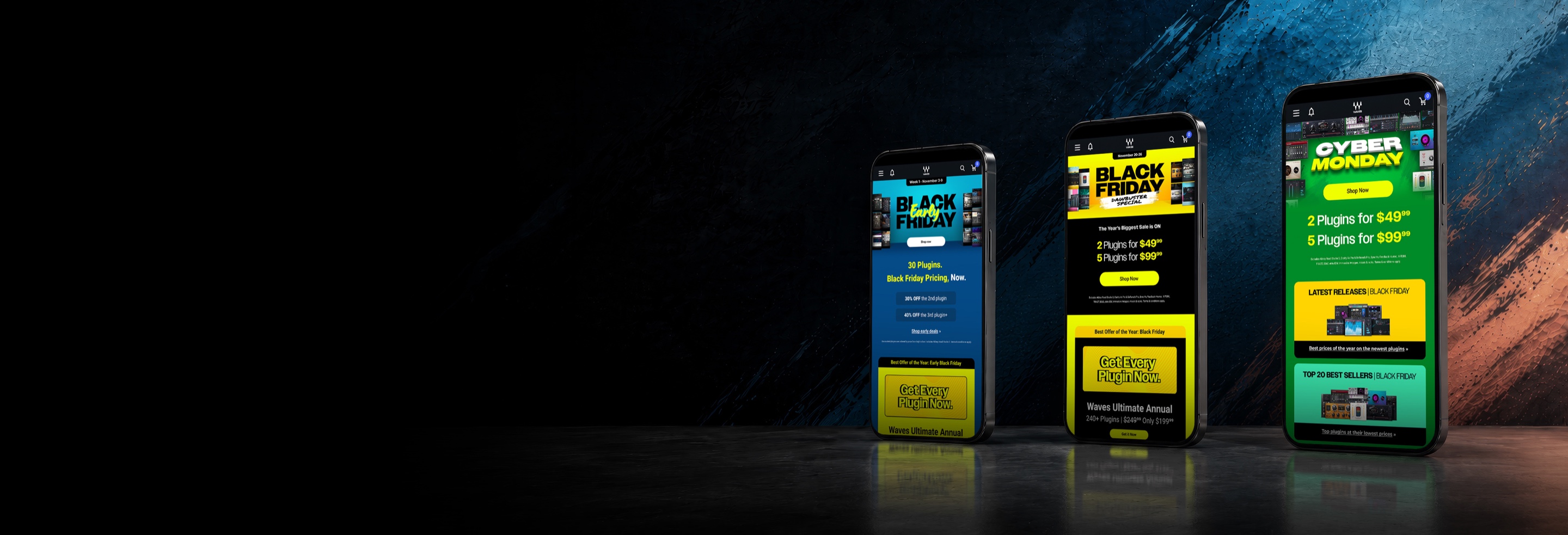 Waves Audio early Black Friday to Cyber Monday hero visual
