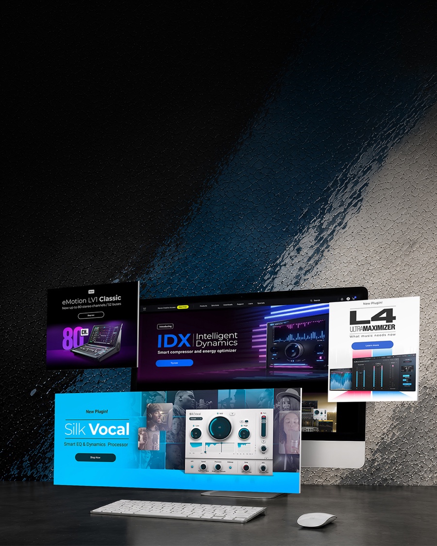 Waves Audio product release campaign hero visual, mobile