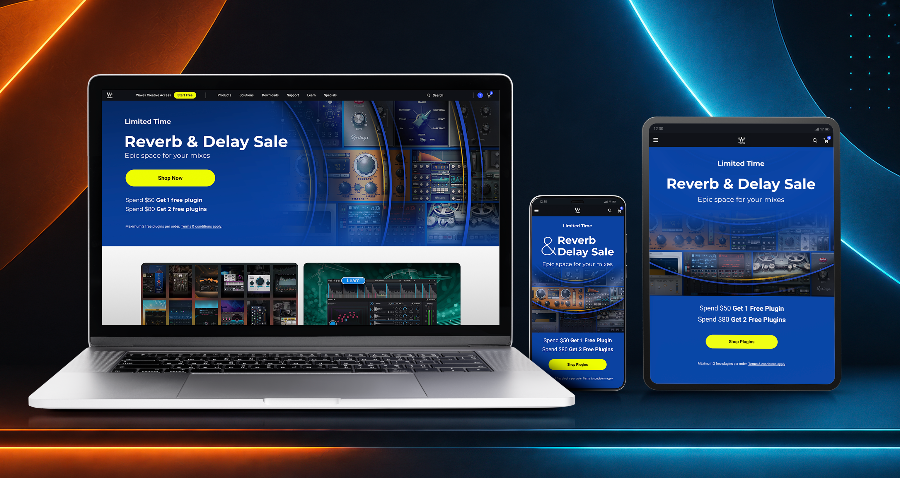 Reverb & Delay Sale campaign visual