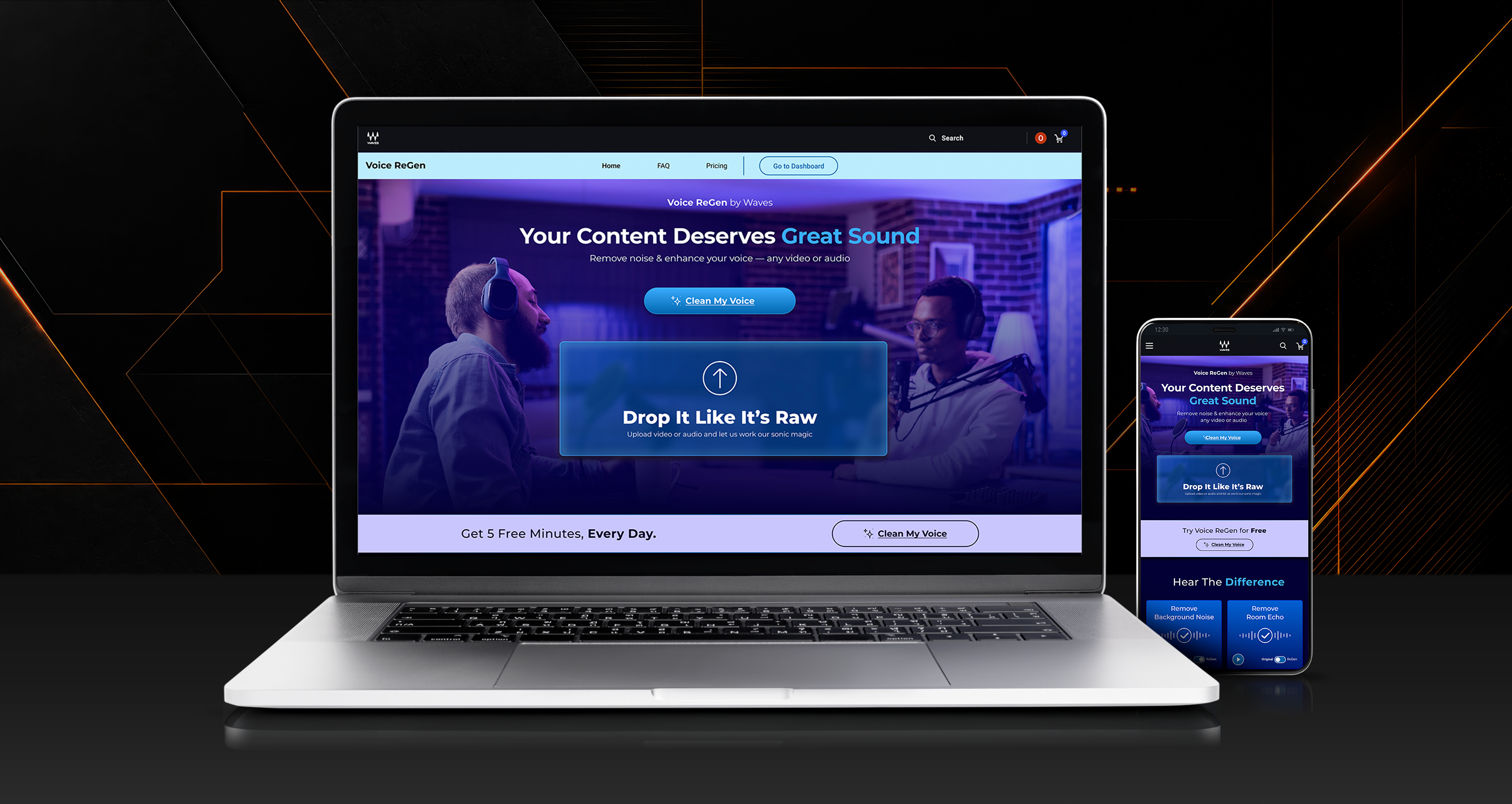 Voice ReGen landing page visual